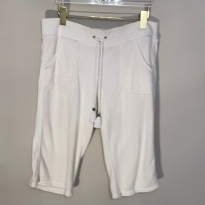 Juicy Couture White Terrycloth  Long Shorts